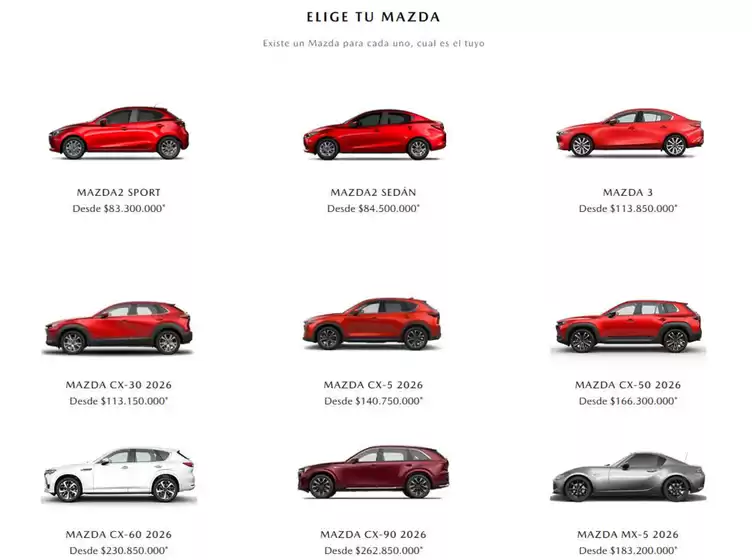 Catálogo Madiautos | Elige tu Mazda | 2026-06-18T00:00:00.000Z - 2026-06-30T00:00:00.000Z