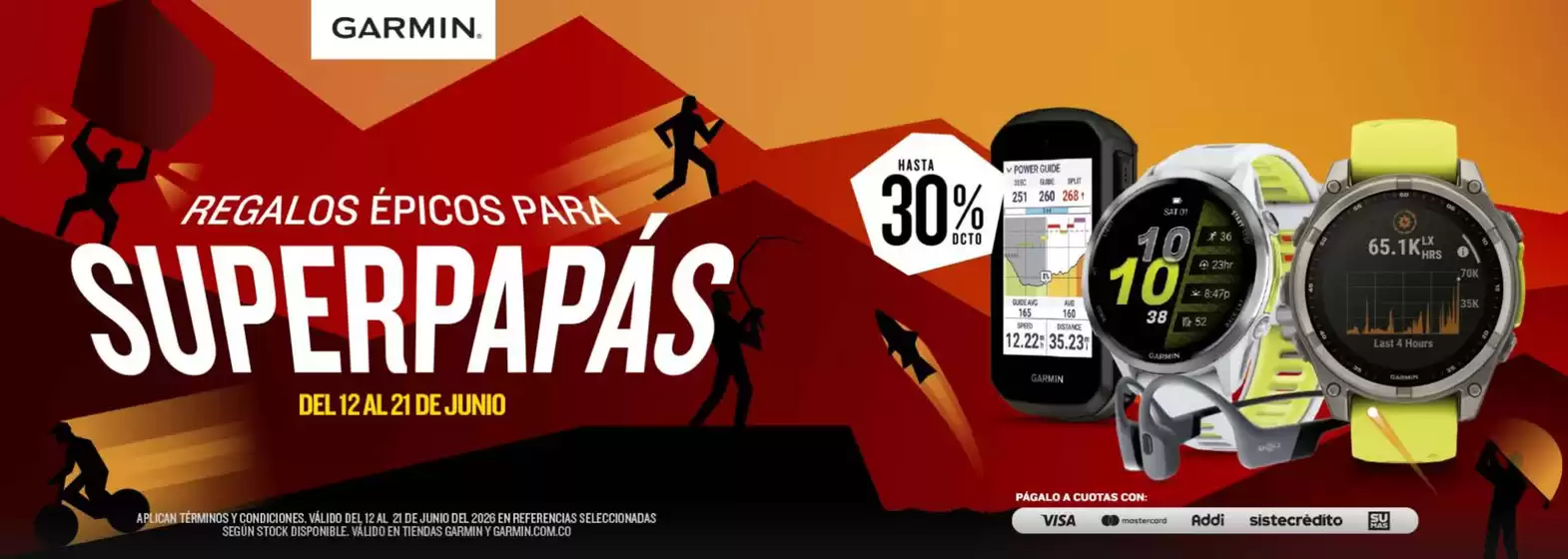 Catálogo Garmin | Regalos épicos para superpapas | 2026-06-18T00:00:00.000Z - 2026-06-21T00:00:00.000Z