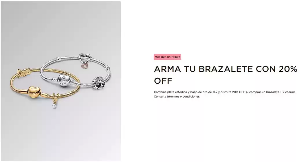 Catálogo Pandora | Arma tu brazalete con 20% OFF | 2026-06-19T00:00:00.000Z - 2026-06-30T00:00:00.000Z