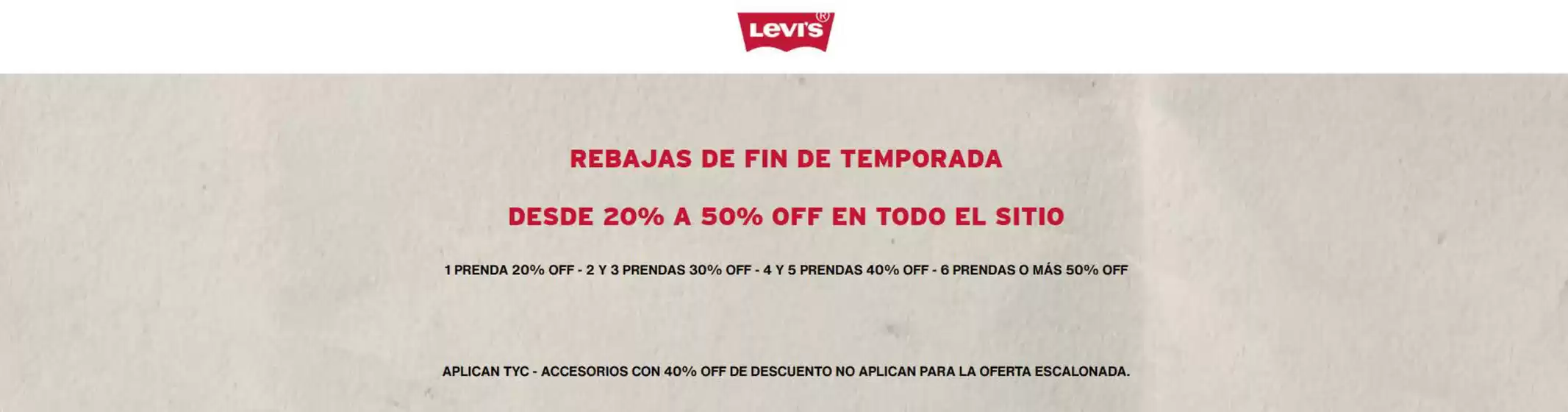 Catálogo Levi's | Rebajas de fin de temporada | 2026-06-19T00:00:00.000Z - 2026-06-30T00:00:00.000Z