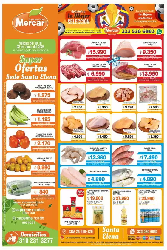Catálogo Mercar | Ofertas Mercar | 2026-06-19T00:00:00.000Z - 2026-06-22T00:00:00.000Z