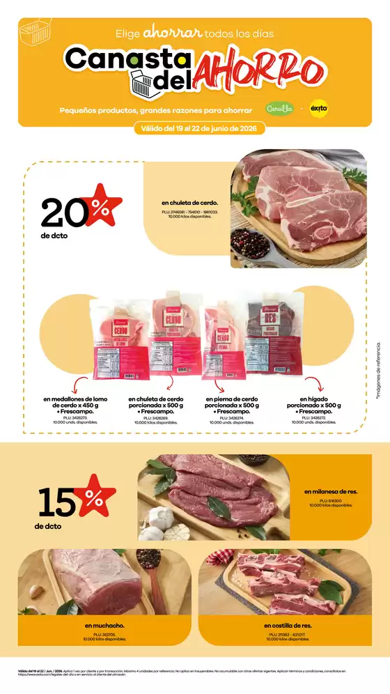 Catálogo Éxito | CANASTA DEL AHORRO | 2026-06-19T00:00:00.000Z - 2026-06-22T00:00:00.000Z