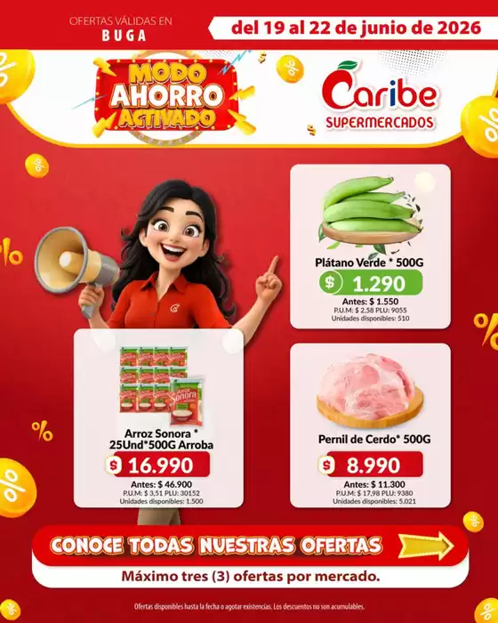 Catálogo Caribe Supermercados | Volante BUYGAA | 2026-06-19T00:00:00.000Z - 2026-06-22T00:00:00.000Z