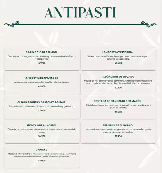 Catálogo STELLINA PASTA Y PIZZA | Menu Stellina Pasta y Pizza | 2026-06-22T00:00:00.000Z - 2026-12-31T00:00:00.000Z