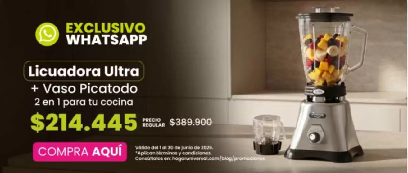 Catálogo Hogar Universal en Mogotes | Nuestras mejores gangas | 2026-06-01T00:00:00.000Z - 2026-06-30T00:00:00.000Z