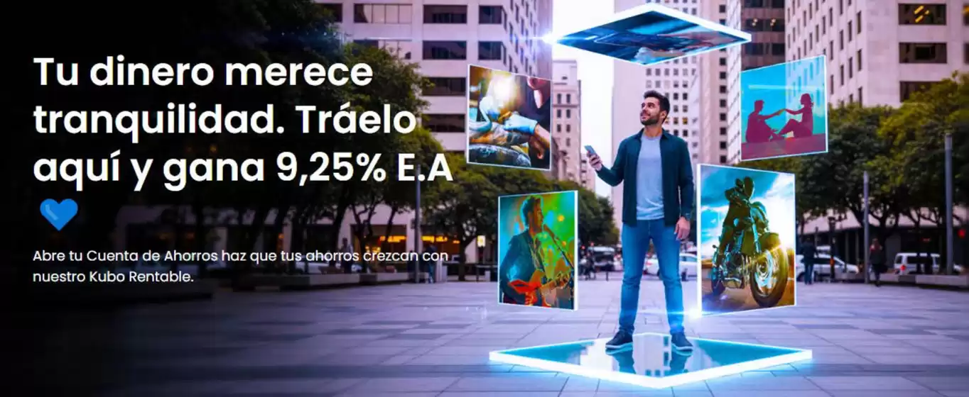 Catálogo Banco de Occidente | Abrir un KUBO para que tu dinero crezca 9,25% E.A | 2026-06-23T00:00:00.000Z - 2026-06-30T00:00:00.000Z