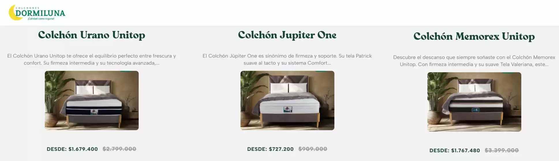 Catálogo Colchones Dormiluna | Aprovecha estas Ofertas Especiales | 2026-06-23T00:00:00.000Z - 2026-06-30T00:00:00.000Z