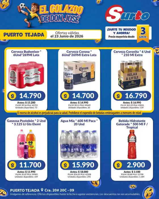 Catálogo Caribe Supermercados | Volante SURTO LICORES | 2026-06-23T00:00:00.000Z - 2026-06-23T00:00:00.000Z