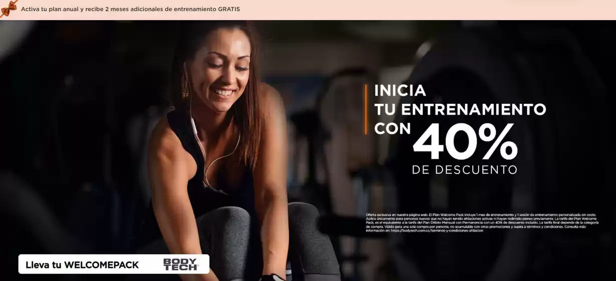 Catálogo Bodytech | Inicia Tu Entrenamiento Con 40% OFF | 2026-06-24T00:00:00.000Z - 2026-06-30T00:00:00.000Z