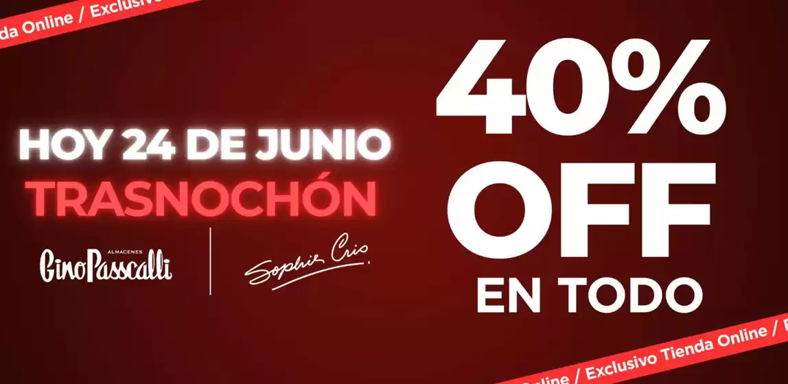 Catálogo Gino Passcalli | 40% OFF en todo | 2026-06-24T00:00:00.000Z - 2026-06-24T00:00:00.000Z