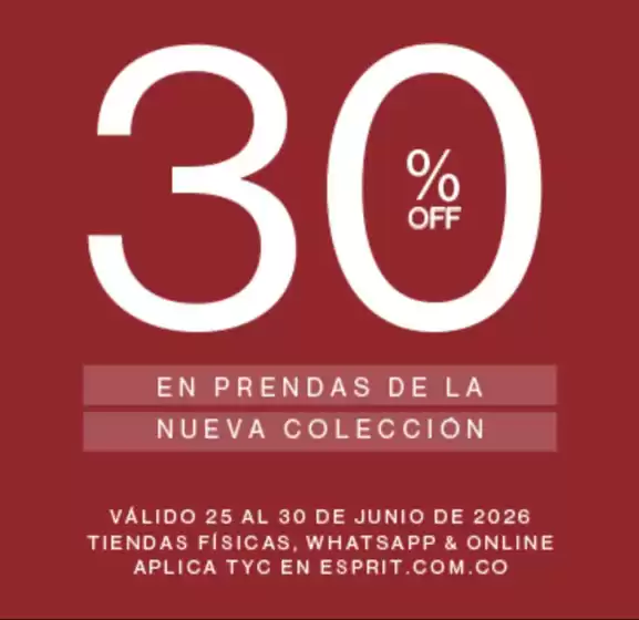 Catálogo Esprit | 30% OFF en nueva coleccion | 2026-06-25T00:00:00.000Z - 2026-06-30T00:00:00.000Z