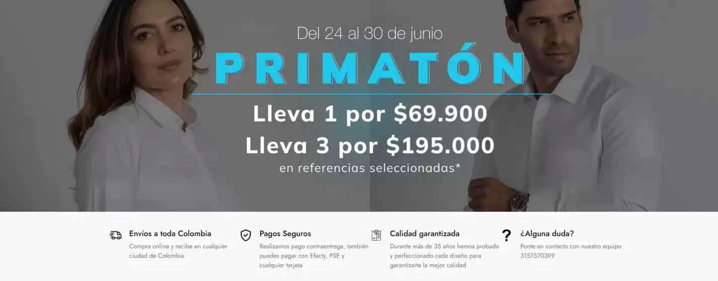 Catálogo Camisería Europea | Precio Especial | 2026-06-25T00:00:00.000Z - 2026-06-30T00:00:00.000Z