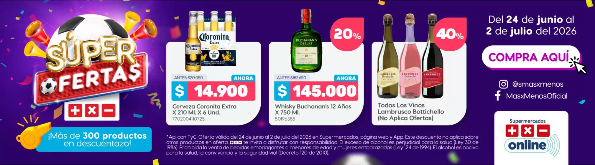Catálogo Más x Menos | Ahorra ahora con nuestras ofertas | 2026-06-24T00:00:00.000Z - 2026-07-02T00:00:00.000Z