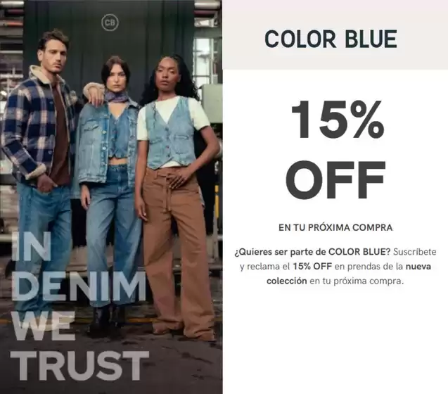 Catálogo Color Blue | 15% OFF en tu primera compra | 2026-06-25T00:00:00.000Z - 2026-07-31T00:00:00.000Z