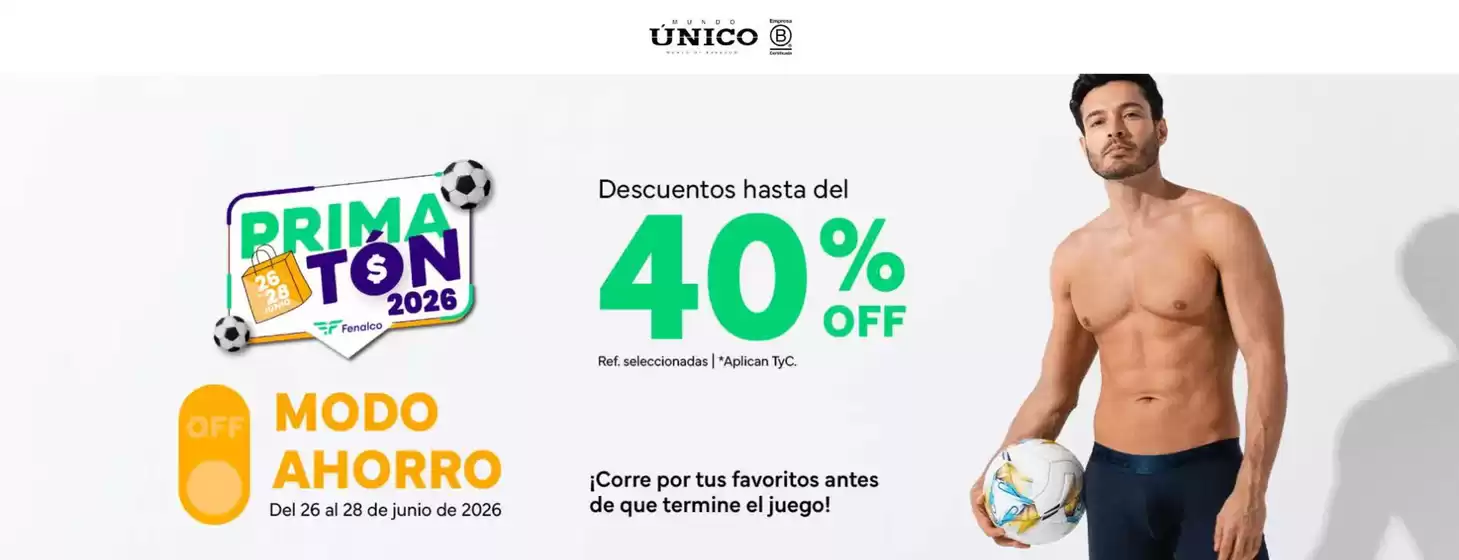 Catálogo Mundo Único | Descuentos hasta del 40% OFF | 2026-06-26T00:00:00.000Z - 2026-06-28T00:00:00.000Z