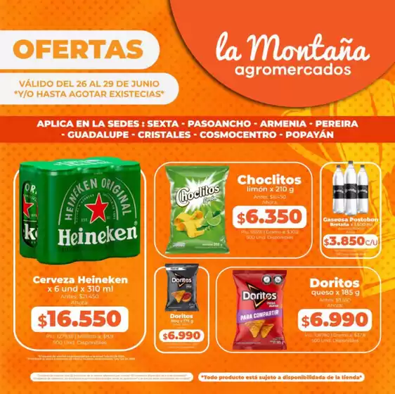 Catálogo La Montaña agromercados | Aprovecha precios especiales | 2026-06-26T00:00:00.000Z - 2026-06-29T00:00:00.000Z