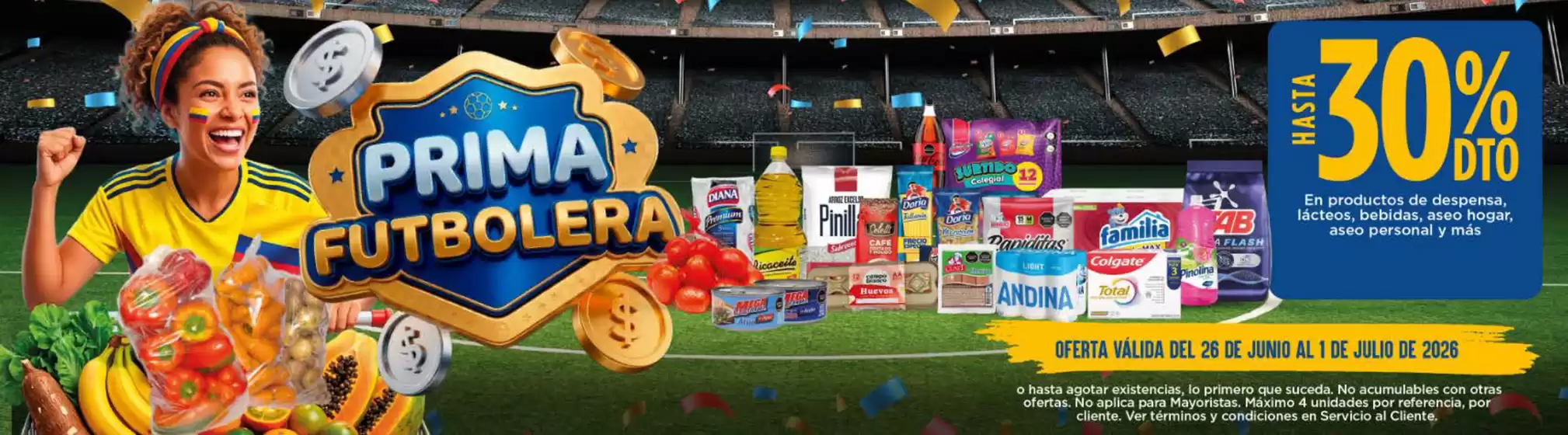 Catálogo MegaTiendas | Prima Futbolera Hasta 30% OFF | 2026-06-26T00:00:00.000Z - 2026-07-01T00:00:00.000Z