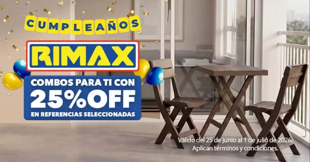 Catálogo Rimax | Combos para ti con 25% OFF en Ref. Selecc | 2026-06-29T00:00:00.000Z - 2026-07-01T00:00:00.000Z