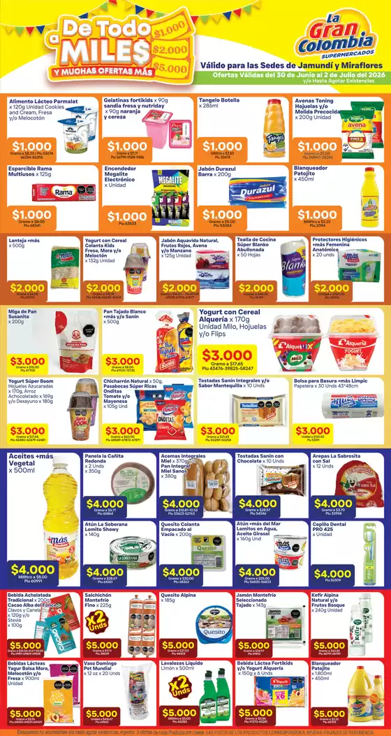 Catálogo La Gran Colombia en Santa Marta | Grandes descuentos en productos seleccionados | 2026-06-30T00:00:00.000Z - 2026-07-02T00:00:00.000Z
