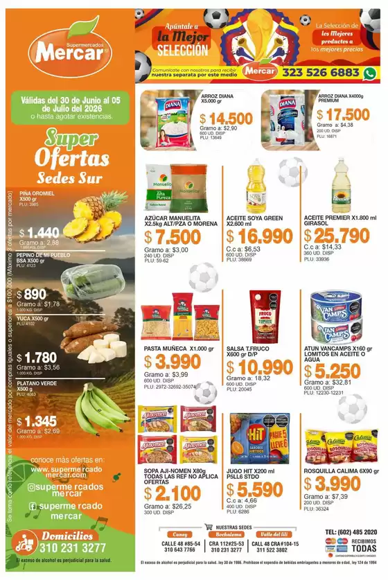 Catálogo Mercar en Santa Marta | Promociones actuales | 2026-06-30T00:00:00.000Z - 2026-07-05T00:00:00.000Z