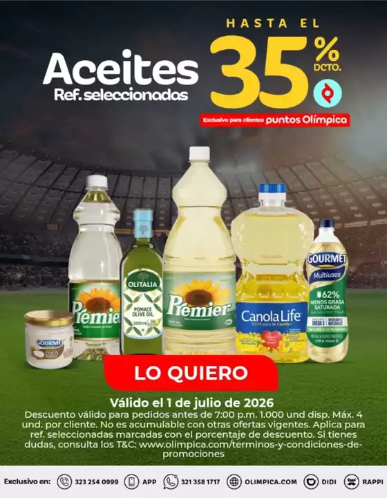 Catálogo Olímpica | Promociones actuales | 2026-07-01T00:00:00.000Z - 2026-07-01T00:00:00.000Z