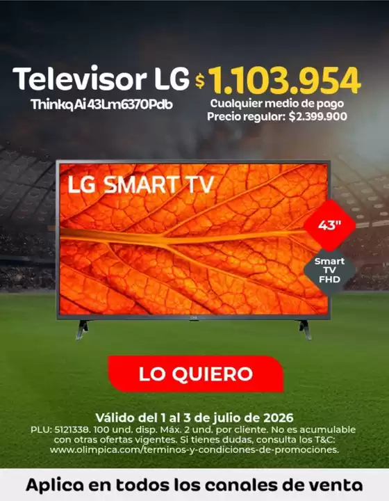 Catálogo Olímpica | Excelente oferta para cazadores de gangas | 2026-07-01T00:00:00.000Z - 2026-07-03T00:00:00.000Z