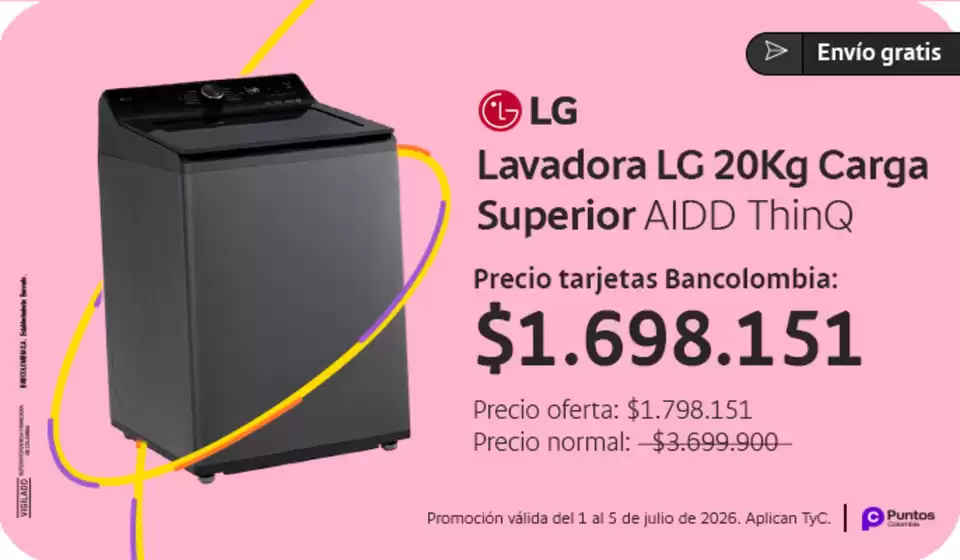 Catálogo Bancolombia en Plato | Descuentos y promociones | 2026-07-01T00:00:00.000Z - 2026-07-05T00:00:00.000Z