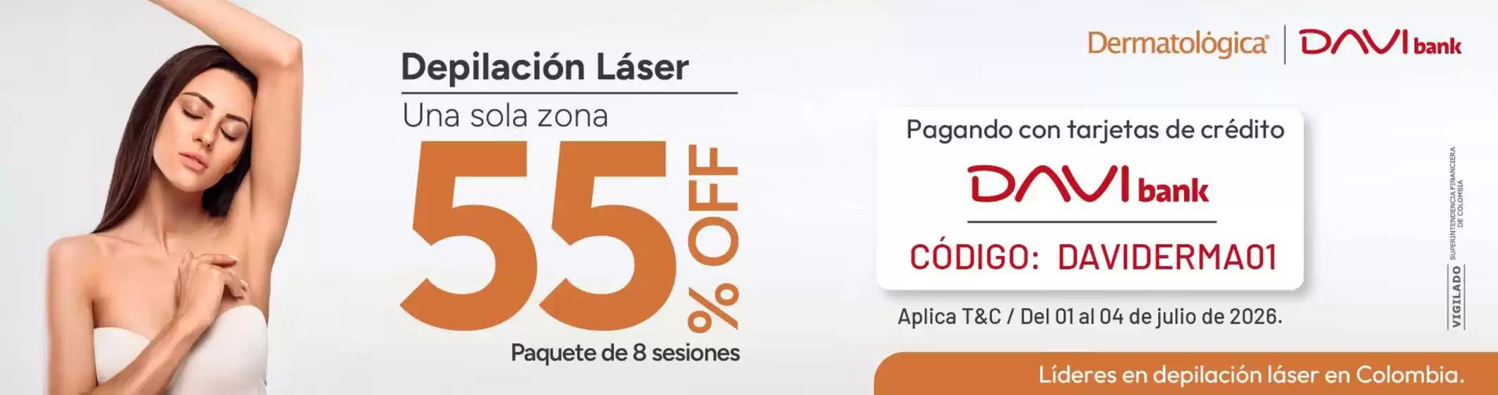 Catálogo Dermatológica en Tenerife | Depilación láser una sola zona 55 % OFF | 2026-07-02T00:00:00.000Z - 2026-07-04T00:00:00.000Z