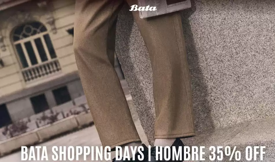 Catálogo Bata |  Bata Shopping Days Hombre 35%OFF | 2026-07-08T00:00:00.000Z - 2026-07-08T00:00:00.000Z