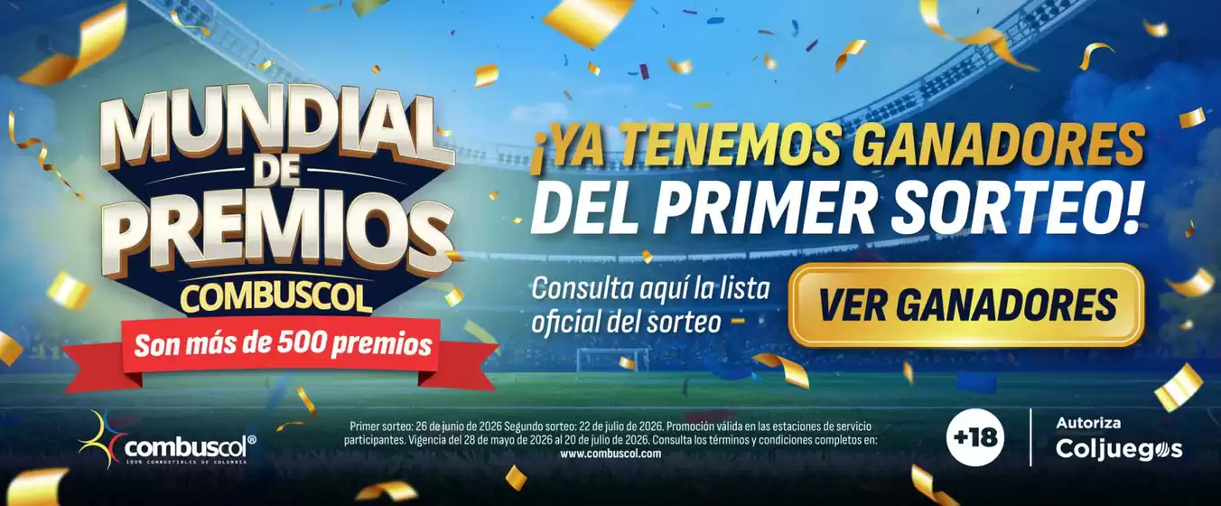 Catálogo Combuscol | Mundial de Premios Combuscol | 2026-07-10T00:00:00.000Z - 2026-07-22T00:00:00.000Z