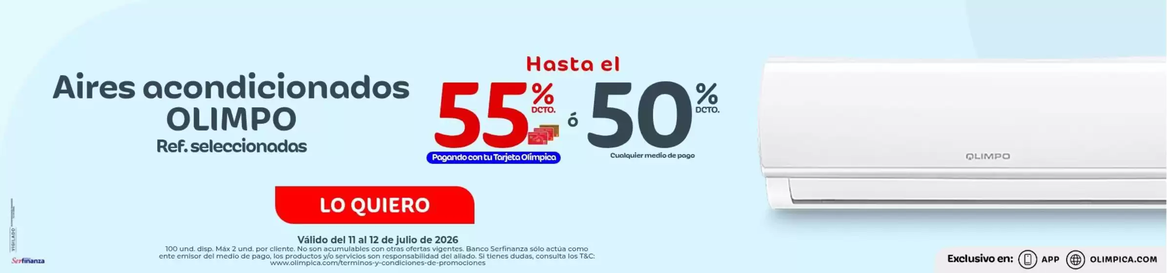 Catálogo Olímpica | Excelente oferta para cazadores de gangas | 2026-07-11T00:00:00.000Z - 2026-07-12T00:00:00.000Z