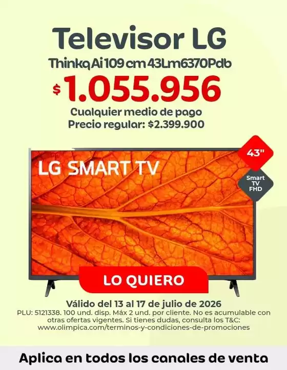 Catálogo Olímpica | Grandes descuentos en productos seleccionados | 2026-07-13T00:00:00.000Z - 2026-07-17T00:00:00.000Z