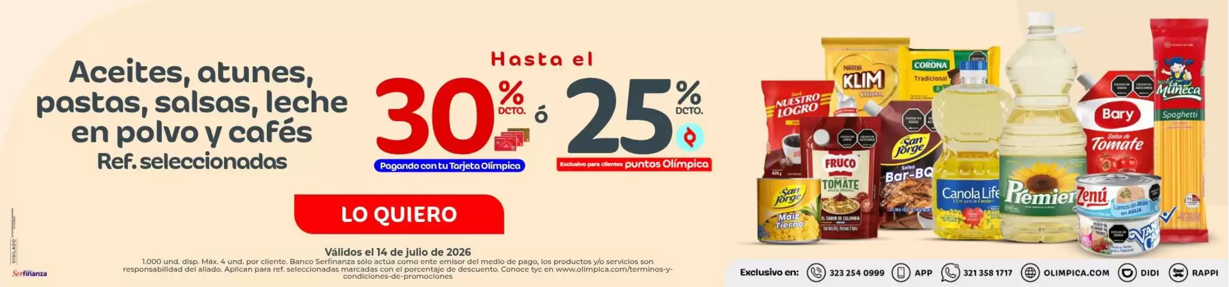 Catálogo Olímpica | Nuestras mejores gangas | 2026-07-14T00:00:00.000Z - 2026-07-14T00:00:00.000Z