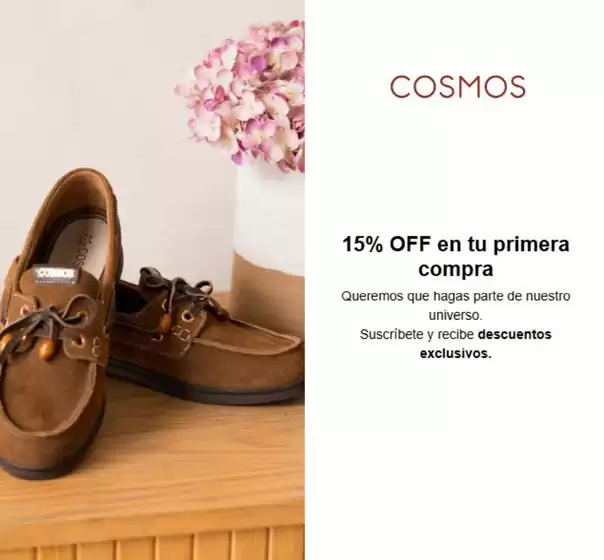 Catálogo Cosmos | 15% de DCTO en tu primera compra | 2026-07-15T00:00:00.000Z - 2026-07-31T00:00:00.000Z