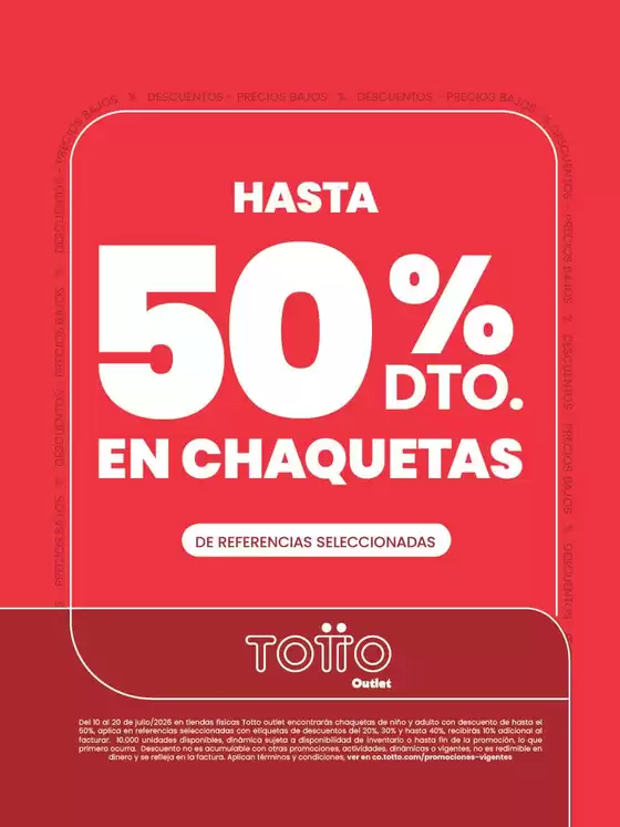 Catálogo Totto | Ofertas principales para ahorradores | 2026-07-10T00:00:00.000Z - 2026-07-20T00:00:00.000Z