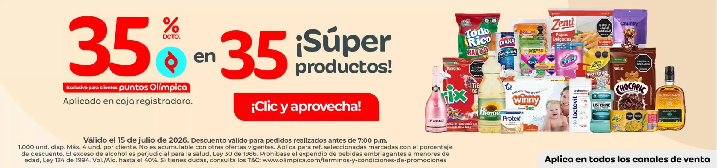 Catálogo Olímpica | Ofertas principales para ahorradores | 2026-07-15T00:00:00.000Z - 2026-07-15T00:00:00.000Z