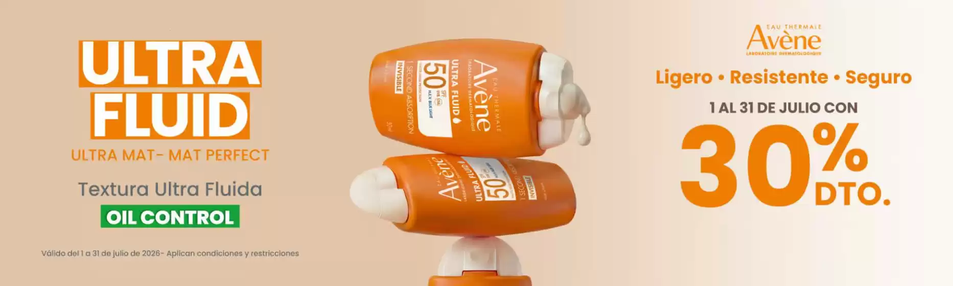 Catálogo Bella Piel | Avène Ultra Fluid 30% OFF | 2026-07-16T00:00:00.000Z - 2026-07-31T00:00:00.000Z