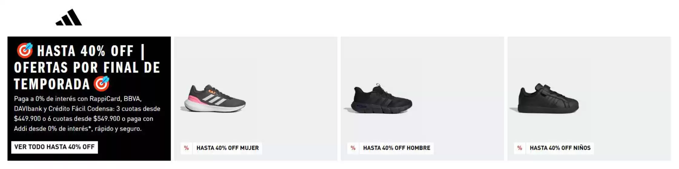 Catálogo Adidas | Hasta 40% OFF, llévatelo hoy y paga después | 2026-07-16T00:00:00.000Z - 2026-07-31T00:00:00.000Z