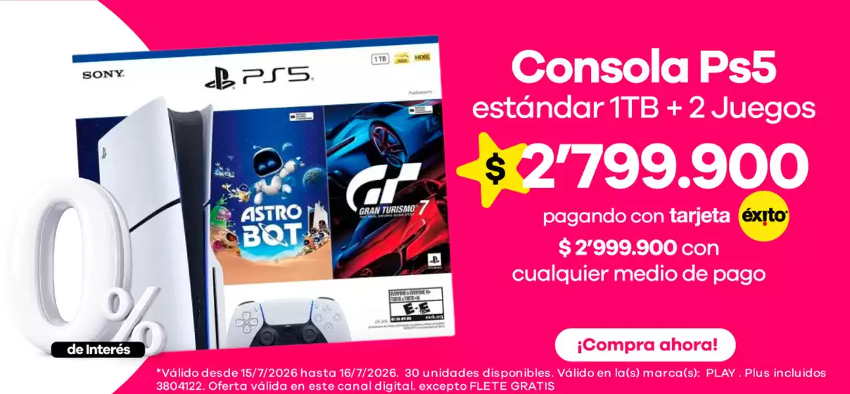 Catálogo Éxito | Ofertas y promociones actuales | 2026-07-15T00:00:00.000Z - 2026-07-16T00:00:00.000Z