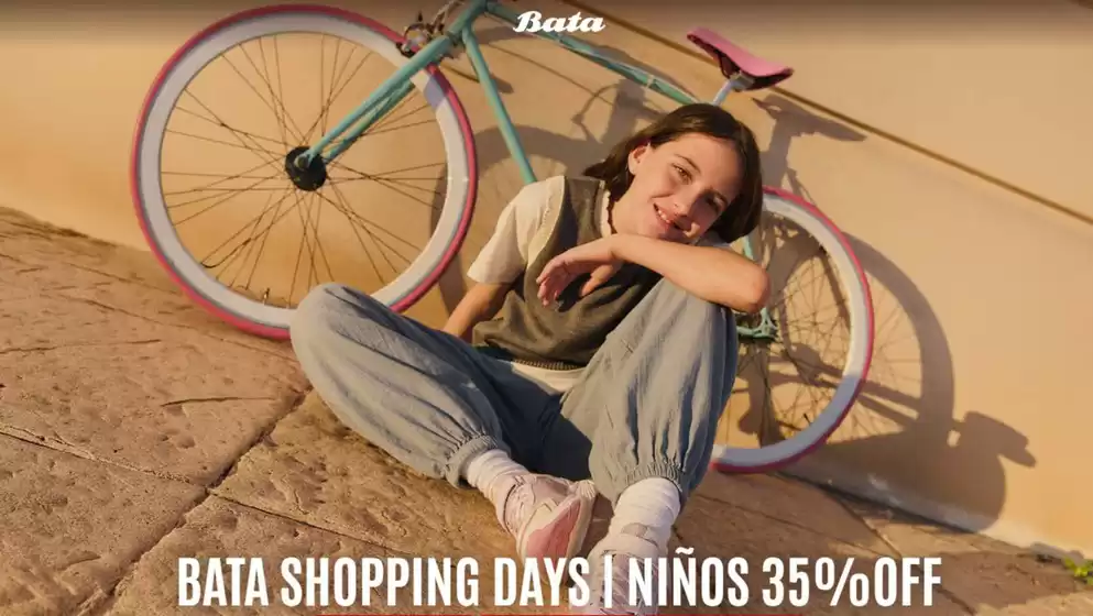 Catálogo Bata | Bata Shopping Days Niños 35%OFF | 2026-07-16T00:00:00.000Z - 2026-07-16T00:00:00.000Z