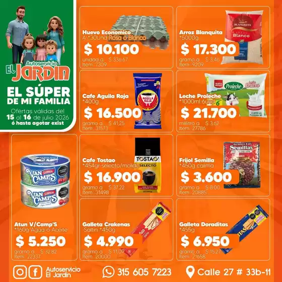 Catálogo Autoservicio El Jardín | Ofertas Autoservicio El Jardín | 2026-07-15T00:00:00.000Z - 2026-07-16T00:00:00.000Z