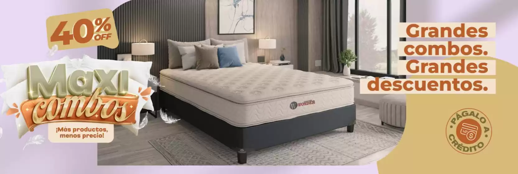 Catálogo Colchones Wonder | Maxi Combos 40% OFF | 2026-07-17T00:00:00.000Z - 2026-07-31T00:00:00.000Z