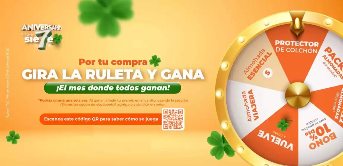 Catálogo Colchones Romance Relax | Aniversario Triple Siete | 2026-07-17T00:00:00.000Z - 2026-07-31T00:00:00.000Z