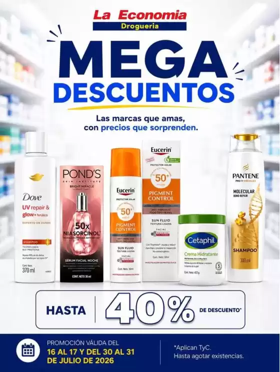 Catálogo Droguería la Economía | Gran variedad de ofertas | 2026-07-16T00:00:00.000Z - 2026-07-31T00:00:00.000Z