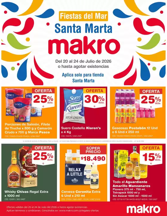 Catálogo Makro | Fiestas del Mar SANTA MARTA | 2026-07-20T00:00:00.000Z - 2026-07-24T00:00:00.000Z