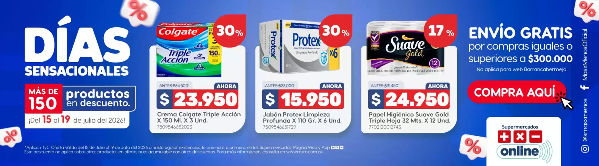 Catálogo Más x Menos | Ofertas principales para todos los cazadores de gangas | 2026-07-15T00:00:00.000Z - 2026-07-19T00:00:00.000Z