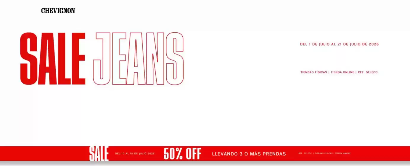 Catálogo Chevignon en Tuluá | Last Days Todo Sale 50% OFF | 2026-07-20T00:00:00.000Z - 2026-07-21T00:00:00.000Z