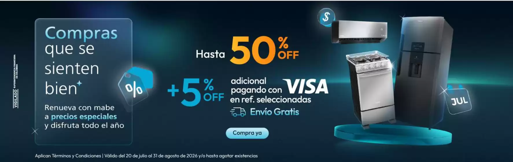 Catálogo Mabe | Ofertas Mabe | 2026-07-20T00:00:00.000Z - 2026-08-31T00:00:00.000Z
