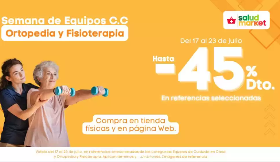 Catálogo Salud Market en Distracción | Ortopedia y Fisioterapia hasta -45% DTO | 2026-07-20T00:00:00.000Z - 2026-07-23T00:00:00.000Z