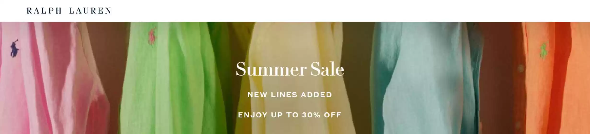Catálogo Ralph Lauren | Summer Sale Hasta 30% Off | 2026-07-21T00:00:00.000Z - 2026-08-02T00:00:00.000Z